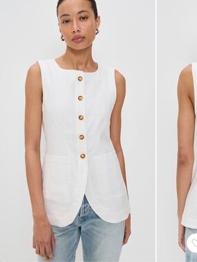 POSSE Emma vest in white XXS